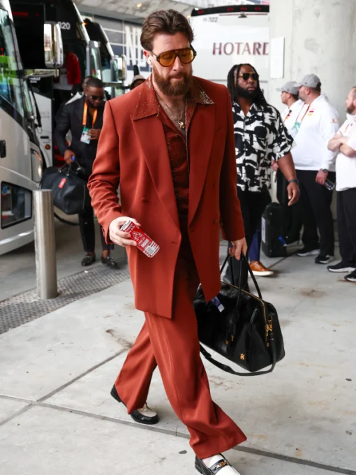 Travis Kelce Super Bowl LIX Suit