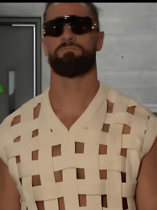 WWE Raw Seth Rollins White Knitted Vest